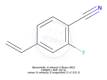 Chemical structure of Benzonitrile, 4-ethenyl-2-fluoro-(9CI)