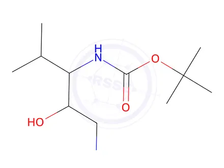 Chemical structure of Tert-butyl (1-amino-2-hydroxy-4-methylpentan-3-yl)carbamate