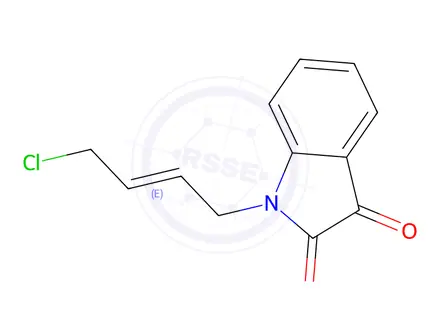 Chemical structure of 1-[(2E)-4-Chlorobut-2-en-1-yl]-2,3-dihydro-1H-indole-2,3-dione