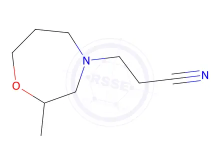 Chemical structure of 3-(2-methyl-1,4-oxazepan-4-yl)propanenitrile