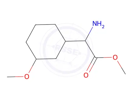 Chemical structure of methyl 2-amino-2-(3-methoxycyclohexyl)acetate