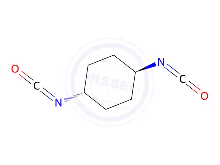 Chemical structure of Isocyanic acid, 1,4-cyclohexylene ester, trans- (8CI)