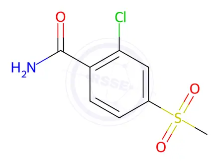 Chemical structure of 2-Chloro-4-(methylsulfonyl)benzamide