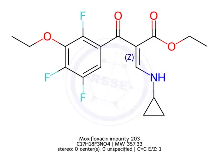 Chemical structure of Moxifloxacin Impurity 203