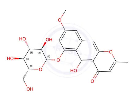 Chemical structure of rubrofusarin-6-glucoside