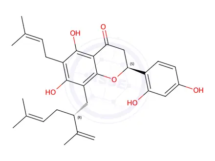 Chemical structure of Kushenol B