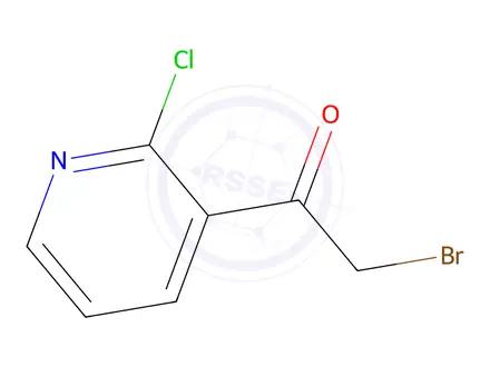 Chemical structure of Ethanone, 2-bromo-1-(2-chloro-3-pyridinyl)-