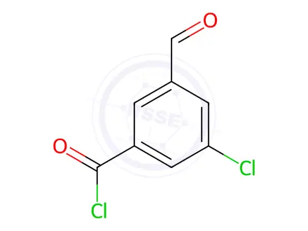 Chemical structure of Benzoyl chloride, 3-chloro-5-formyl-(9CI)
