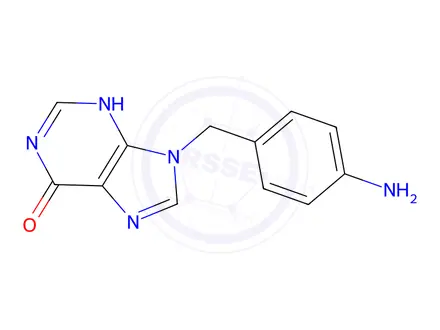 Chemical structure of 9-(4-Aminobenzyl)-9H-purin-6-ol