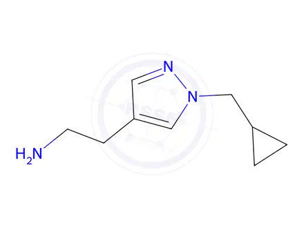 Chemical structure of 2-[1-(cyclopropylmethyl)-1h-pyrazol-4-yl]ethan-1-amine
