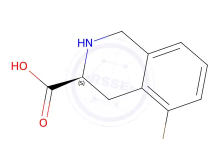 Chemical structure of (S)-5-bromo-1,2,3,4-tetrahydroisoquinoline-3-carboxylic acid