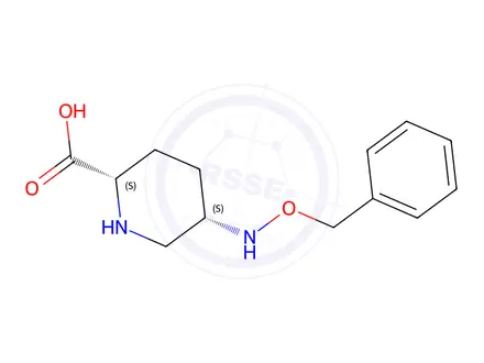 Chemical structure of (2S,5S)-5-((benzyloxy)amino)piperidine-2-carboxylic acid