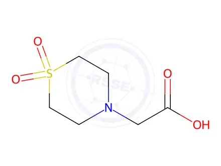 Chemical structure of (1,1-Dioxidothiomorpholin-4-yl)acetic acid