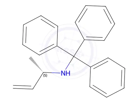 Chemical structure of (S)-N-tritylbut-3-en-2-aMine