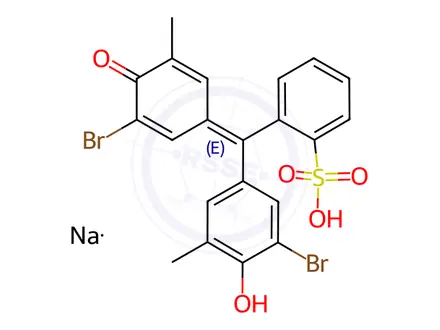 Chemical structure of Bromocresol Purple Sodium Salt (BSC)