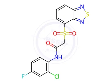 Chemical structure of Acetamide, 2-(2,1,3-benzothiadiazol-4-ylsulfonyl)-N-(2-chloro-4-fluorophenyl)-