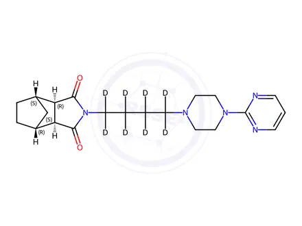 Chemical structure of Tandospirone-d8 (1794835-73-6)