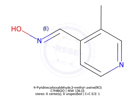 Chemical structure of 4-Pyridinecarboxaldehyde,3-methyl-,oxime(9CI)