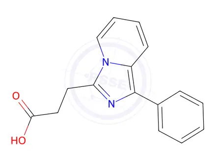 Chemical structure of 3-(1-Phenylimidazo[1,5-a]pyridin-3-yl)propanoic acid
