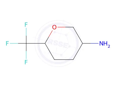 Chemical structure of 6-(Trifluoromethyl)tetrahydro-2H-pyran-3-amine