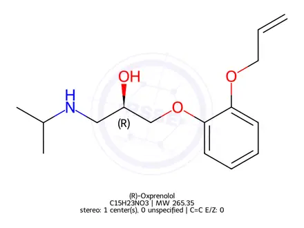 Chemical structure of (R)-Oxprenolol