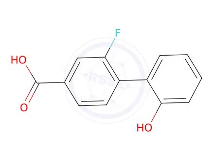 Chemical structure of 3-Fluoro-4-(2-hydroxyphenyl)benzoic acid
