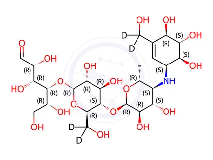 Chemical structure of Acarbose-d4