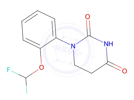 Chemical structure of 1-[2-(difluoromethoxy)phenyl]hexahydropyrimidine-2,4-dione