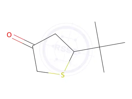 Chemical structure of 5-tert-butylthiolan-3-one