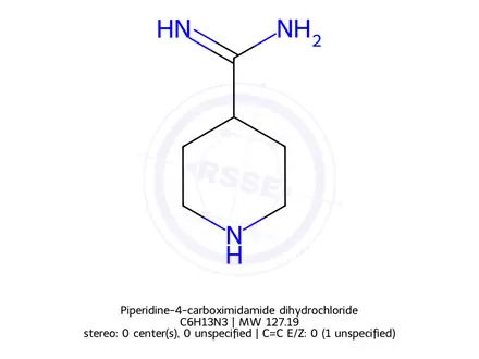 Chemical structure of piperidine-4-carboximidamide