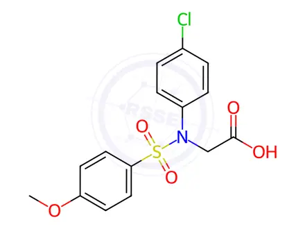 Chemical structure of N-(4-Chlorophenyl)-N-[(4-methoxyphenyl)sulfonyl]glycine