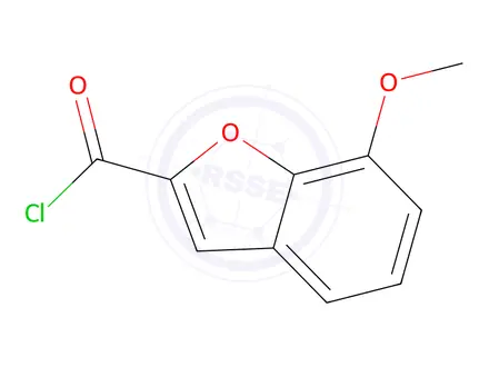 Chemical structure of 7-methoxy-1-benzofuran-2-carbonyl chloride