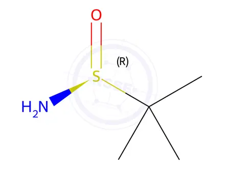 Chemical structure of (S)-(-)-2-Methyl-2-Propanesulfinamide