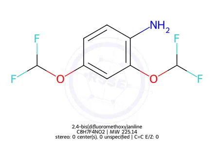 Chemical structure of 2,4-bis(difluoromethoxy)aniline