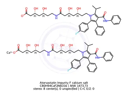 Chemical structure of Atorvastatin Impurity F calcium salt
