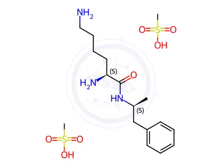 Chemical structure of Lisdexamphetamine Dimesylate
