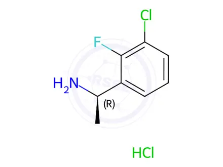 Chemical structure of (R)-1-(3-Chloro-2-fluorophenyl)-ethanamine hydrochloride