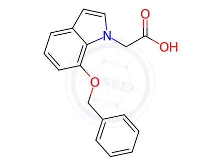 Chemical structure of 2-(7-(Benzyloxy)-1H-indol-1-yl)acetic acid