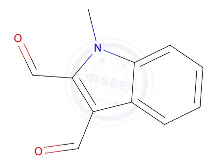 Chemical structure of 1-Methyl-1H-indole-2,3-dicarbaldehyde