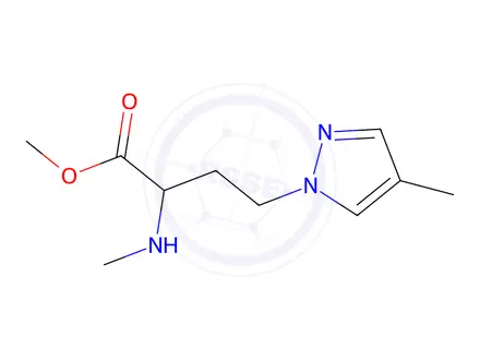 Chemical structure of Methyl 4-(4-methyl-1h-pyrazol-1-yl)-2-(methylamino)butanoate