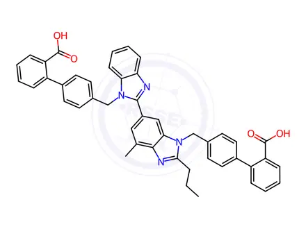 Chemical structure of Telmisartan Dimer Impurity
