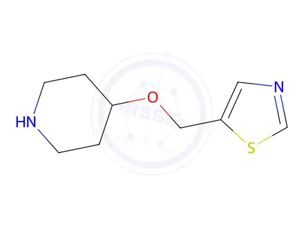 Chemical structure of 4-[(1,3-Thiazol-5-yl)methoxy]piperidine