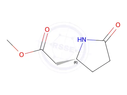 Chemical structure of (R)-Methyl 2-(5-oxopyrrolidin-2-yl)acetate