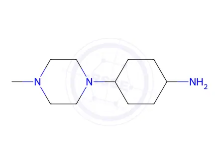Chemical structure of Cis-4-(4-Methylpiperazin-1-yl)cyclohexan-1-amine Trihydrochloride