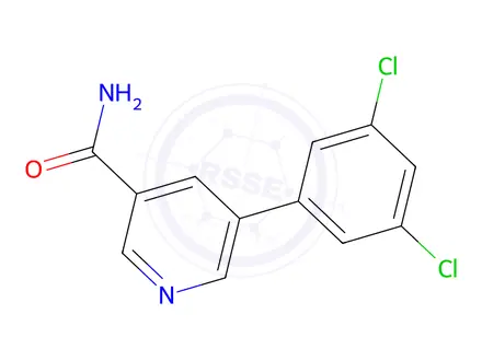 Chemical structure of 5-(3,5-Dichlorophenyl)nicotinamide