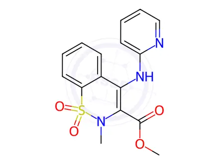 Chemical structure of Methyl 4-(Pyridin-2-ylamino)-2-methyl-2H-1,2-benzothiazine-2-carboxylate 1,1-Dioxide