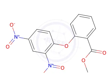 Chemical structure of methyl 2-(2,4-dinitrophenoxy)benzoate