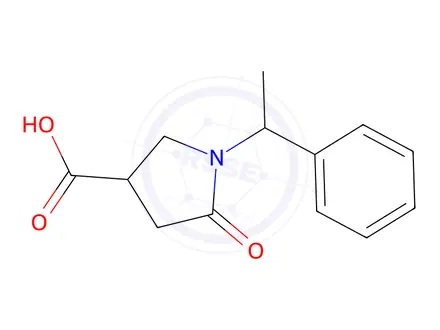 Chemical structure of 5-Oxo-1-(1-phenylethyl)pyrrolidine-3-carboxylic Acid