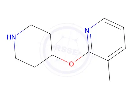 Chemical structure of 3-Methyl-2-(piperidin-4-yloxy)pyridine hydrochloride