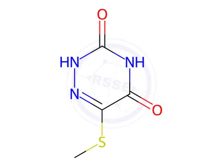 Chemical structure of 5-(METHYLTHIO)-6-AZAURACIL